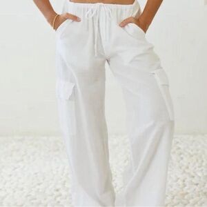 Women's White Cargo Pants